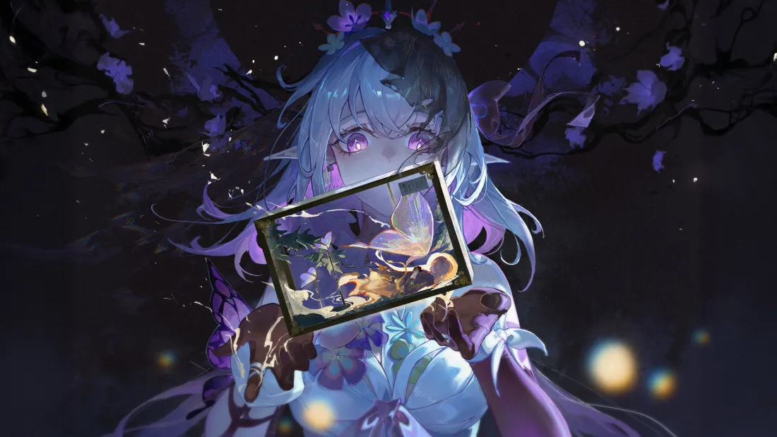 5k纳西妲壁纸｜原神背景图片 - 紫色幻境「哲风壁纸」