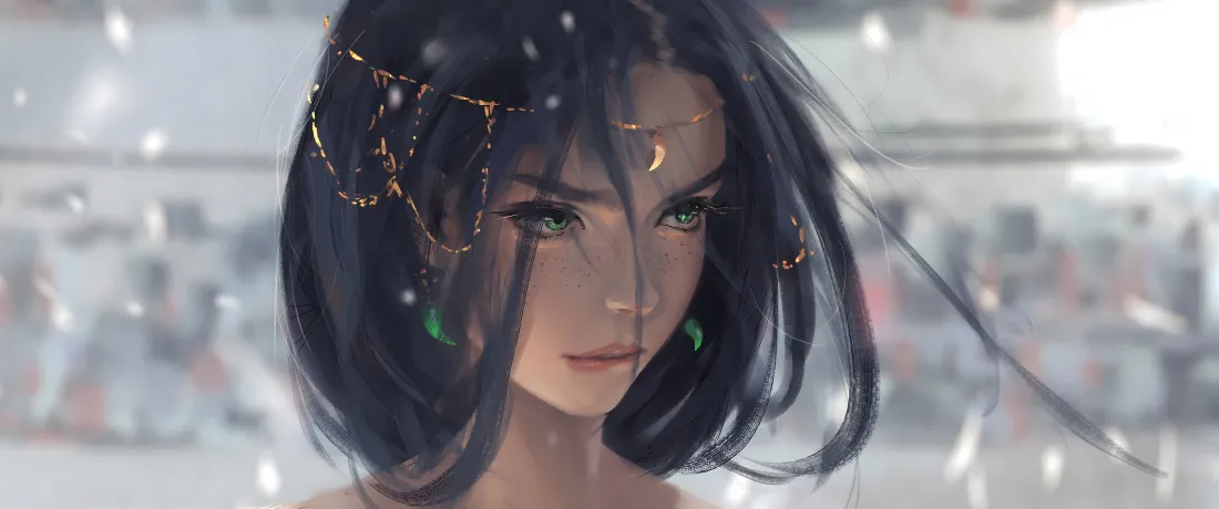 7k鬼刀壁纸｜雪景图片 - 短发角色「哲风壁纸」