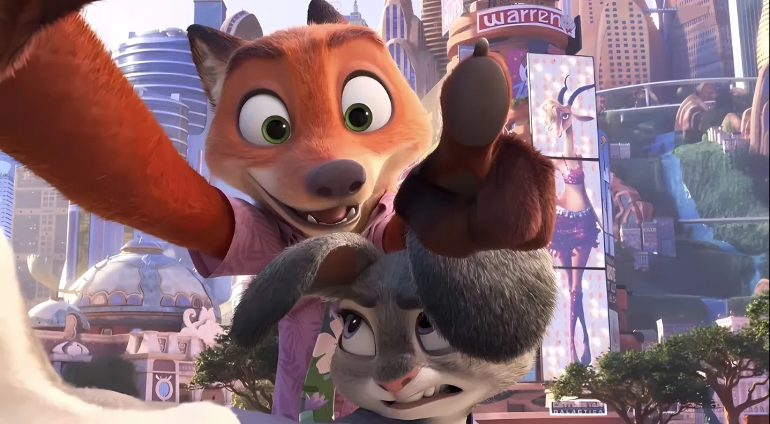 2k疯狂动物城壁纸｜城市背景图片 - 尼克朱迪「哲风壁纸」