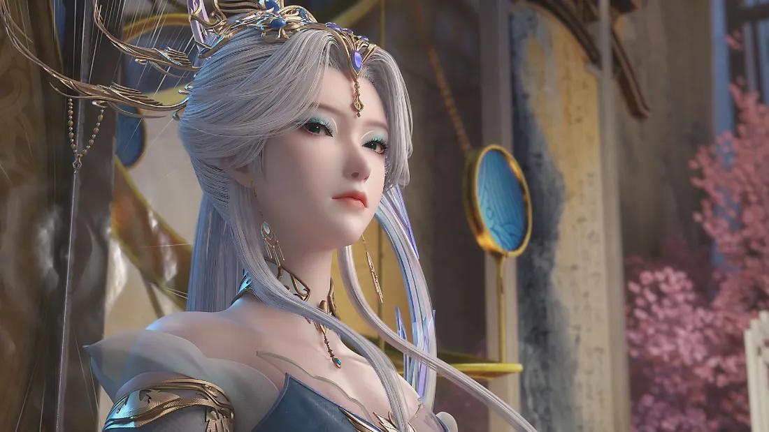 2k银发美女壁纸｜古风背景 - 国漫角色「哲风壁纸」