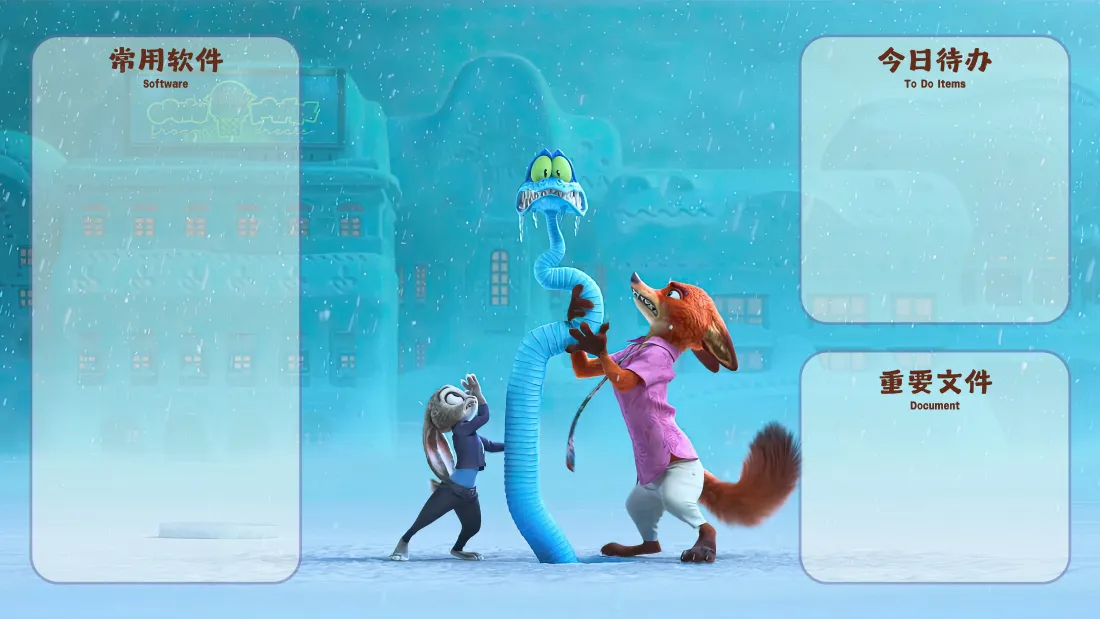 4k疯狂动物城电脑分区壁纸｜尼克朱迪「哲风壁纸」