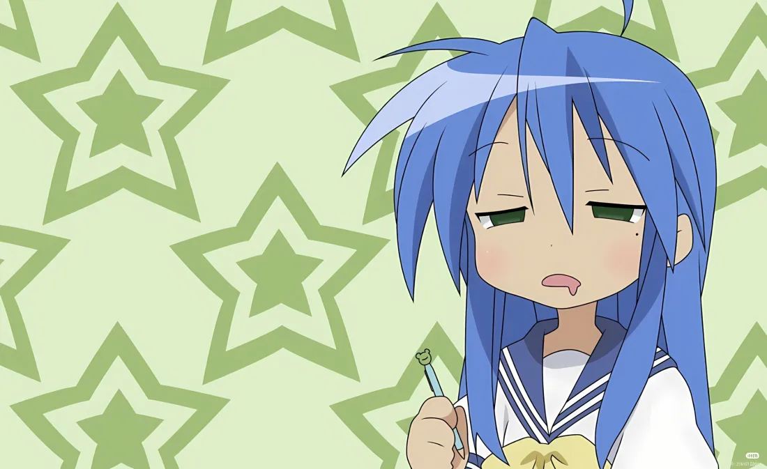 2k泉此方壁纸｜绿星星背景 - 迷糊「哲风壁纸」