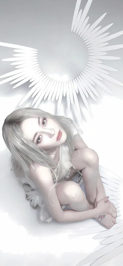 迪丽热巴手机壁纸｜简约背景 - 白发造型「哲风壁纸」