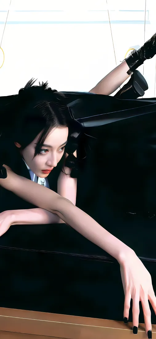 迪丽热巴手机壁纸｜艺术照 - 汽车「哲风壁纸」