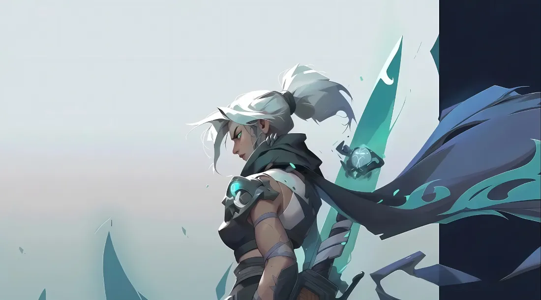 2k捷风壁纸｜无畏契约背景图 - 白发高马尾「哲风壁纸」