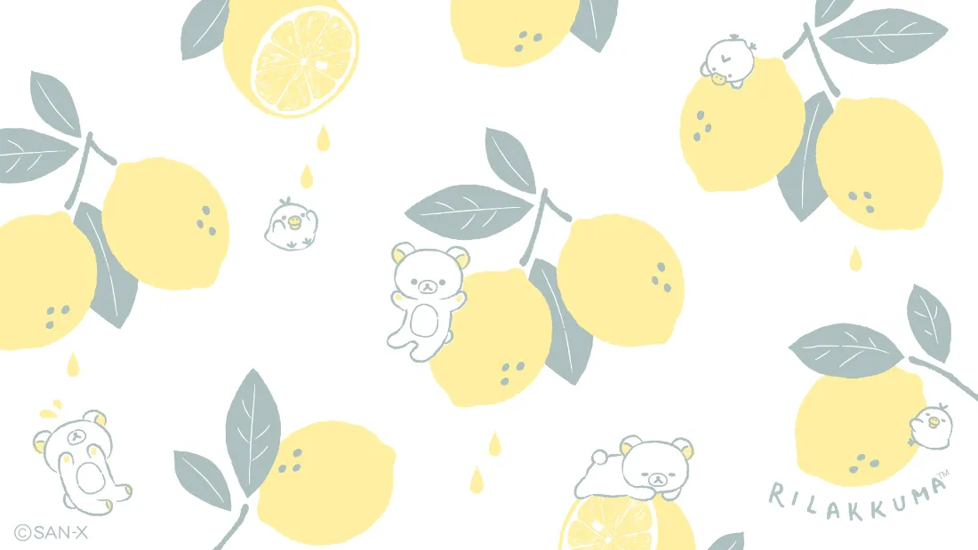 2k轻松熊柠檬壁纸｜清新背景图片 - 可爱卡通「哲风壁纸」