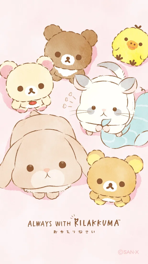 轻松熊手机壁纸｜可爱卡通背景图片 - 治愈系「哲风壁纸」