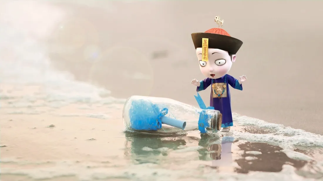 2k僵小鱼壁纸｜海边背景 - 可爱古装「哲风壁纸」