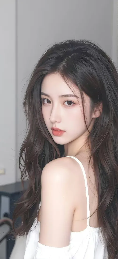 白衣美女手机壁纸｜室内背景图片 - Ios「哲风壁纸」