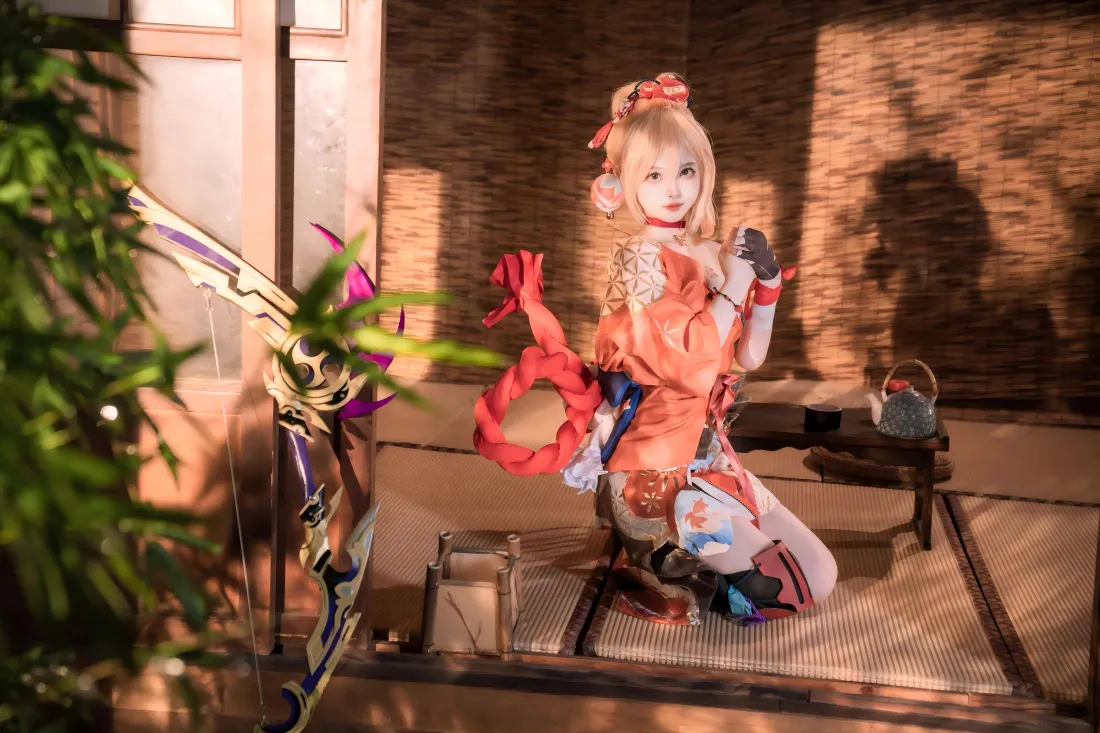 11k原神宵宫cos壁纸｜日式背景 - 宵宫cos「哲风壁纸」