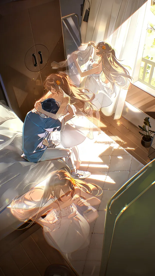 龙族夏弥楚子航手机壁纸｜室内阳光 - 角色互动「哲风壁纸」