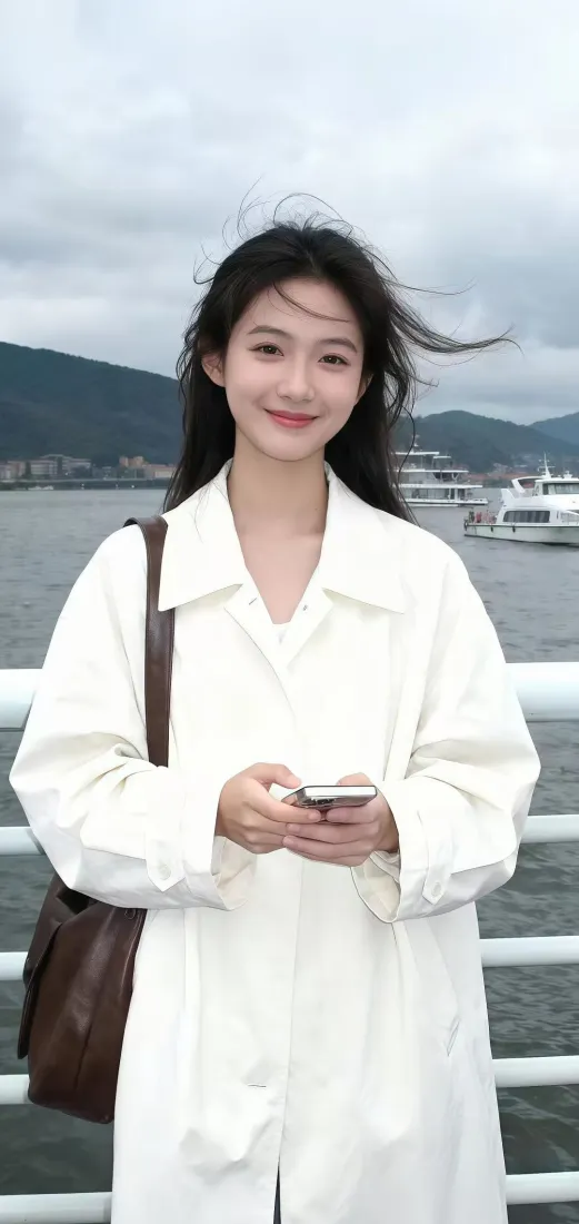 白衣美女手机壁纸｜海边背景 - Ios「哲风壁纸」