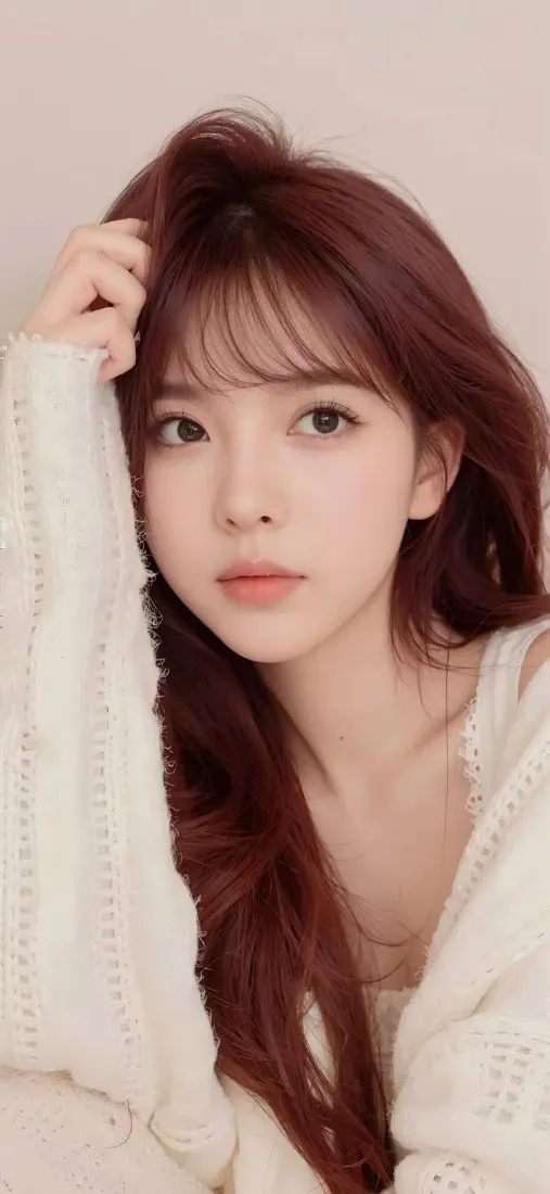 红发美女手机壁纸｜清新背景 - Ios「哲风壁纸」