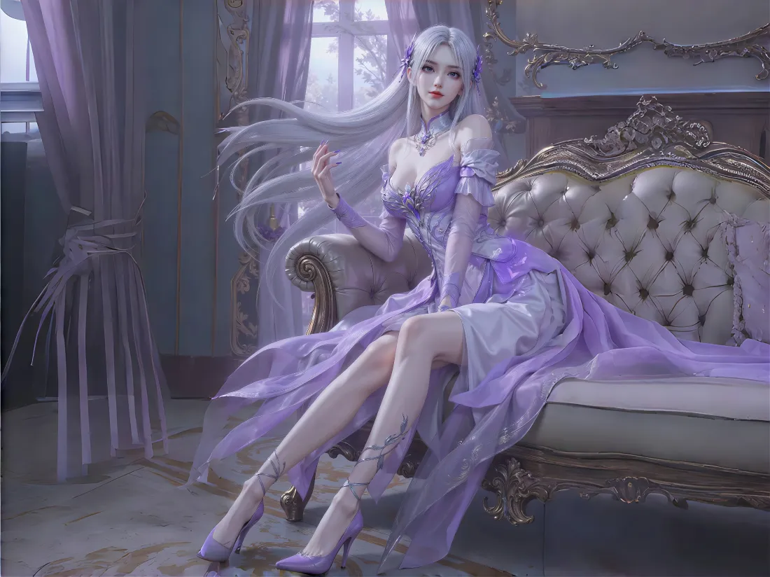 4k小医仙壁纸｜斗破苍穹背景图片 - 紫色长裙「哲风壁纸」