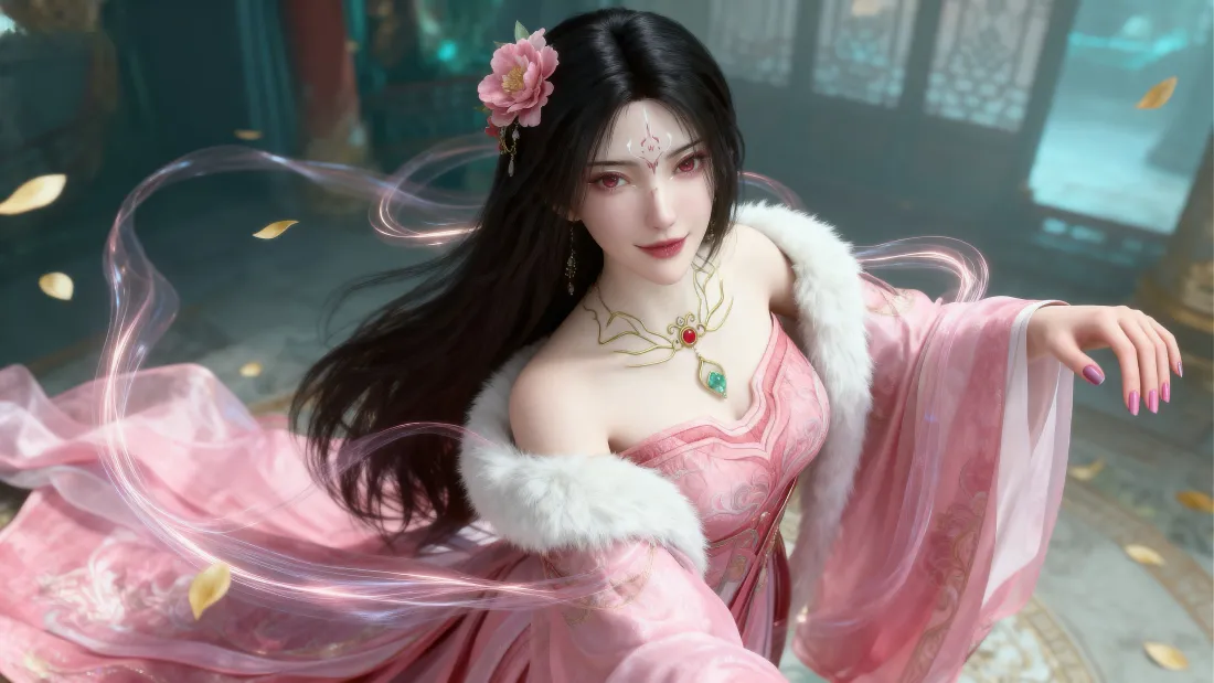 5k红蝶壁纸｜仙逆古风背景图片 - 粉色古装「哲风壁纸」