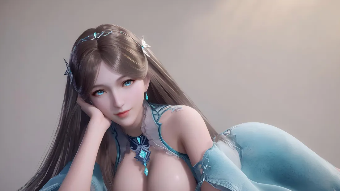 10k宁荣荣壁纸｜斗罗大陆背景图 - 蓝裙「哲风壁纸」