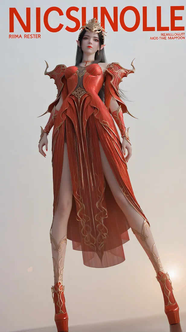 美杜莎手机壁纸｜斗破苍穹背景图 - 红衣高跟鞋「哲风壁纸」