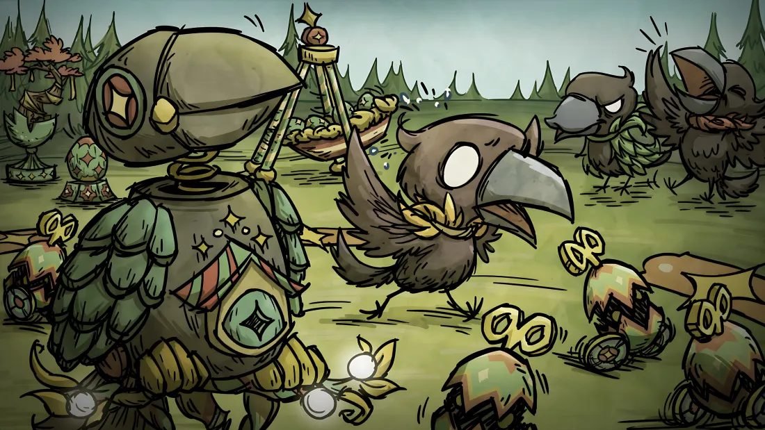 4k饥荒盛夏鸦年华壁纸｜游戏场景 - 机器人乌鸦「哲风壁纸」