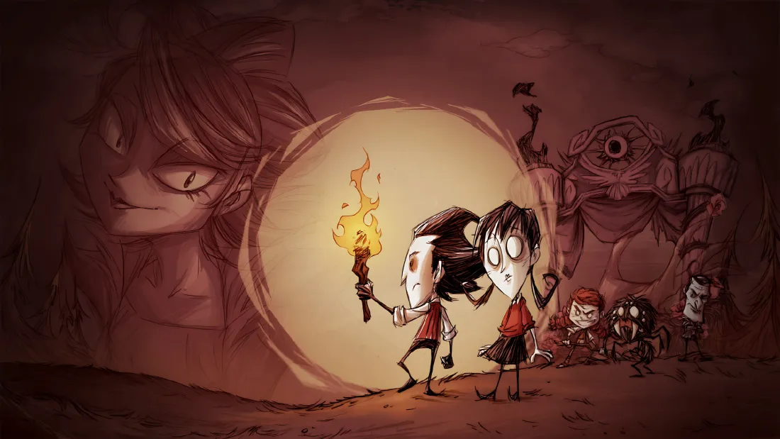 4k饥荒壁纸｜洞穴背景 - 查理威尔逊冒险「哲风壁纸」