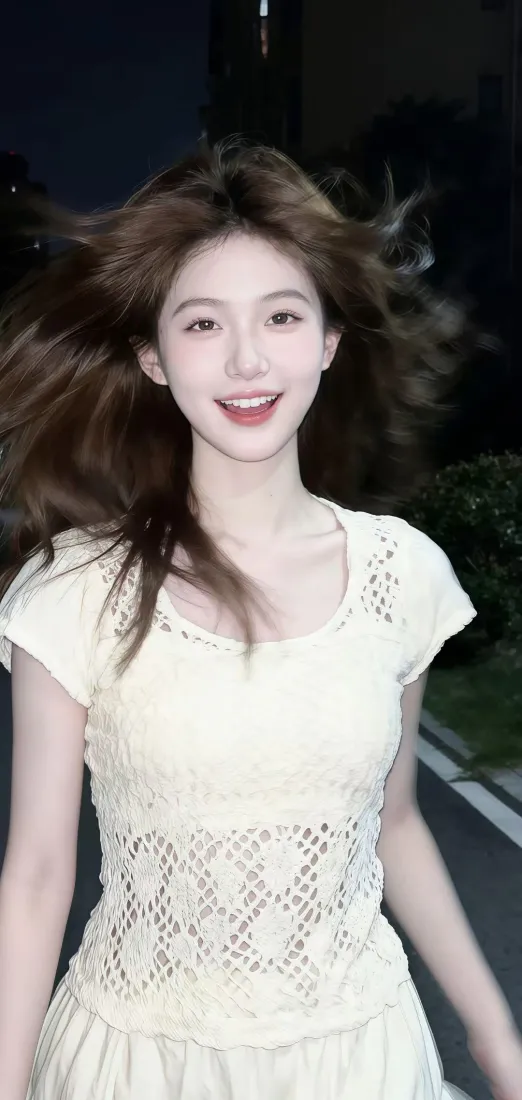 美女手机壁纸｜户外背景图片 - 浅色连衣裙「哲风壁纸」