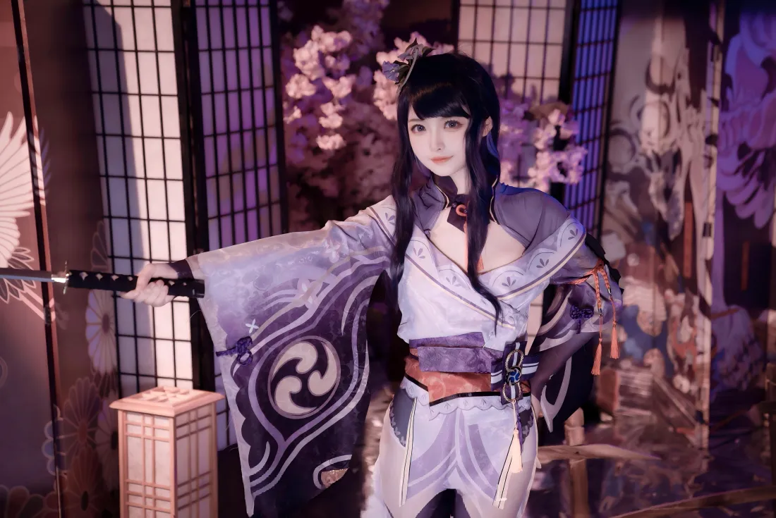 11k雷电将军cos壁纸｜原神背景 - 日式和风「哲风壁纸」