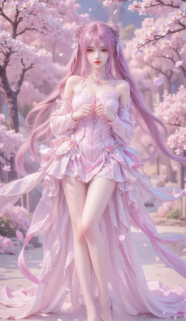 樱儿手机壁纸｜神印王座背景图片 - 粉色樱花「哲风壁纸」