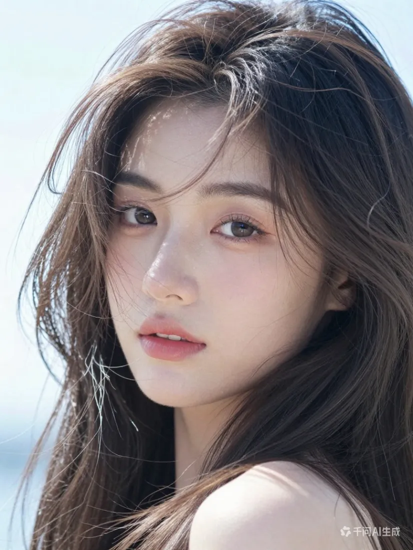 美女手机壁纸｜海边背景 - 气质可爱清新「哲风壁纸」