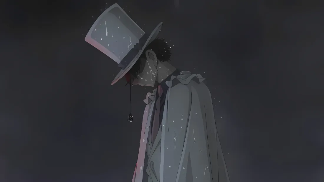 3k怪盗基德壁纸｜下雨背景 - 名侦探柯南「哲风壁纸」