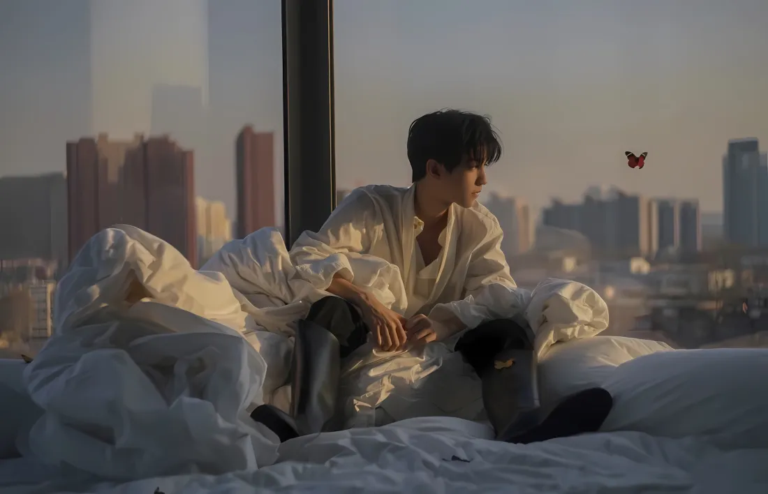 2k王俊凯壁纸｜落地窗背景图片 - 城市风景「哲风壁纸」