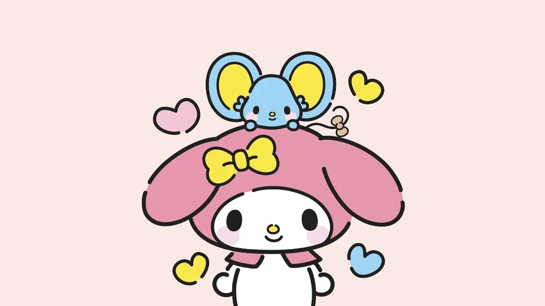 2k美乐蒂壁纸｜粉色背景 - 可爱卡通「哲风壁纸」