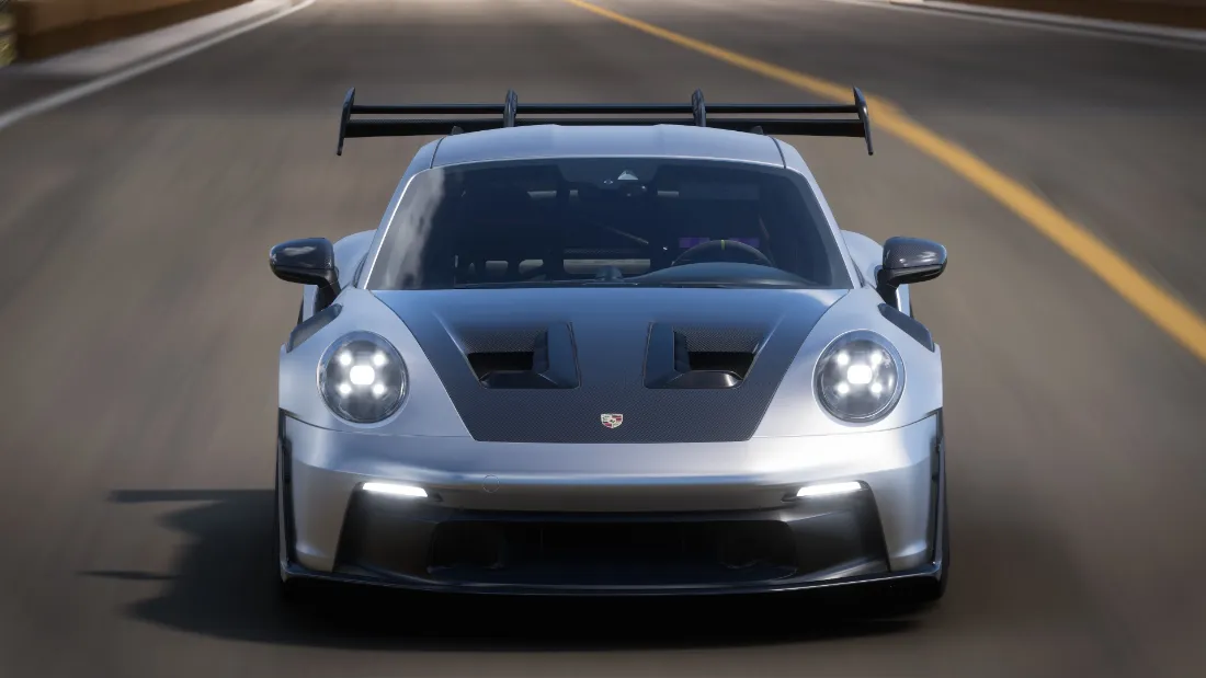 2k保时捷GT3RS壁纸｜赛道背景图片 - 银色跑车「哲风壁纸」