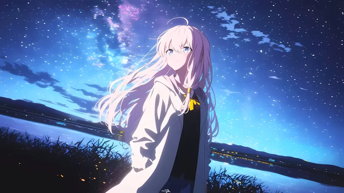 5k伊蕾娜壁纸｜星空湖泊背景 - 魔女之旅「哲风壁纸」