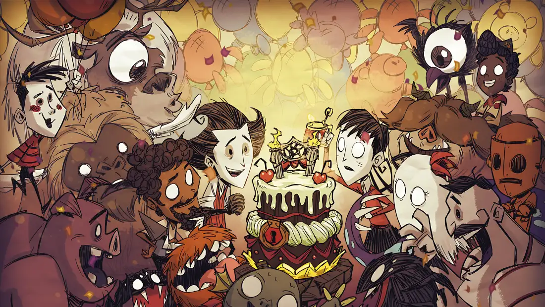 4k饥荒壁纸｜11周年背景图 - 游戏角色蛋糕「哲风壁纸」