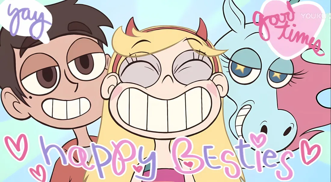 2k星蝶公主壁纸｜卡通友谊背景 - happy besties「哲风壁纸」