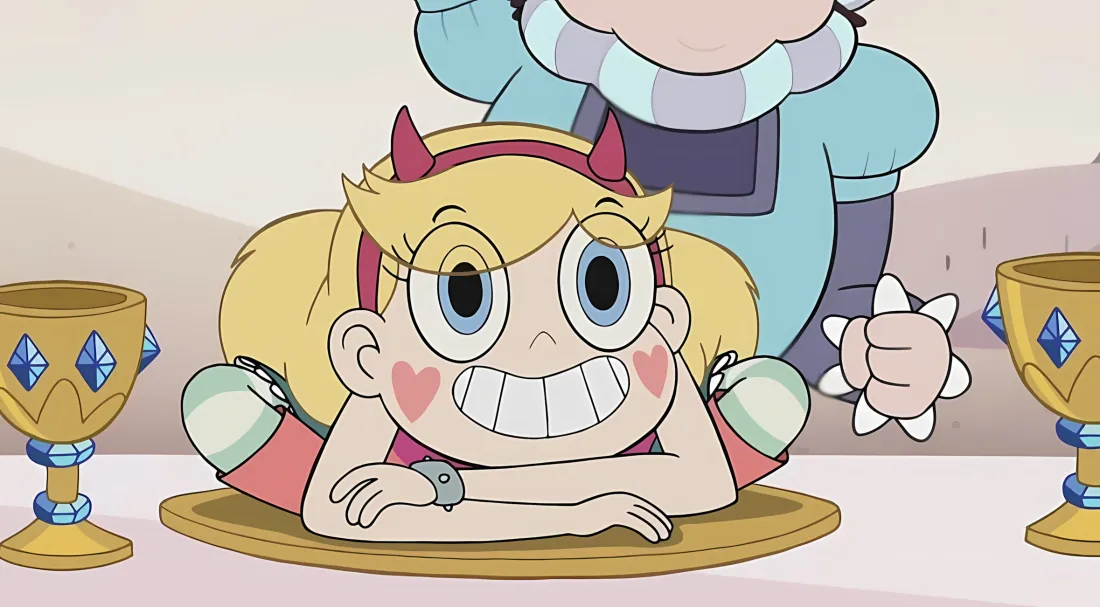 2k星蝶公主壁纸｜卡通背景 - 金发笑容「哲风壁纸」