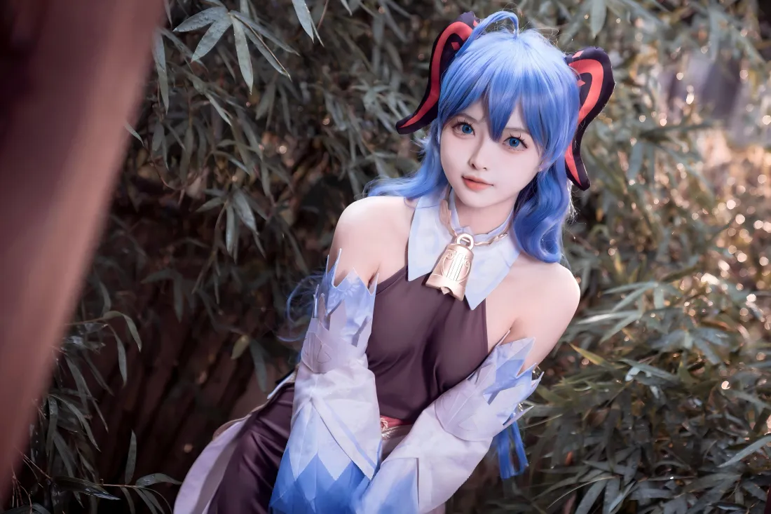 11k甘雨cos壁纸｜竹林背景 - 原神「哲风壁纸」