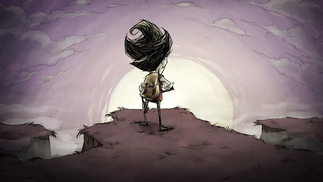 4k饥荒壁纸｜紫色天空背景图片 - 威尔逊「哲风壁纸」