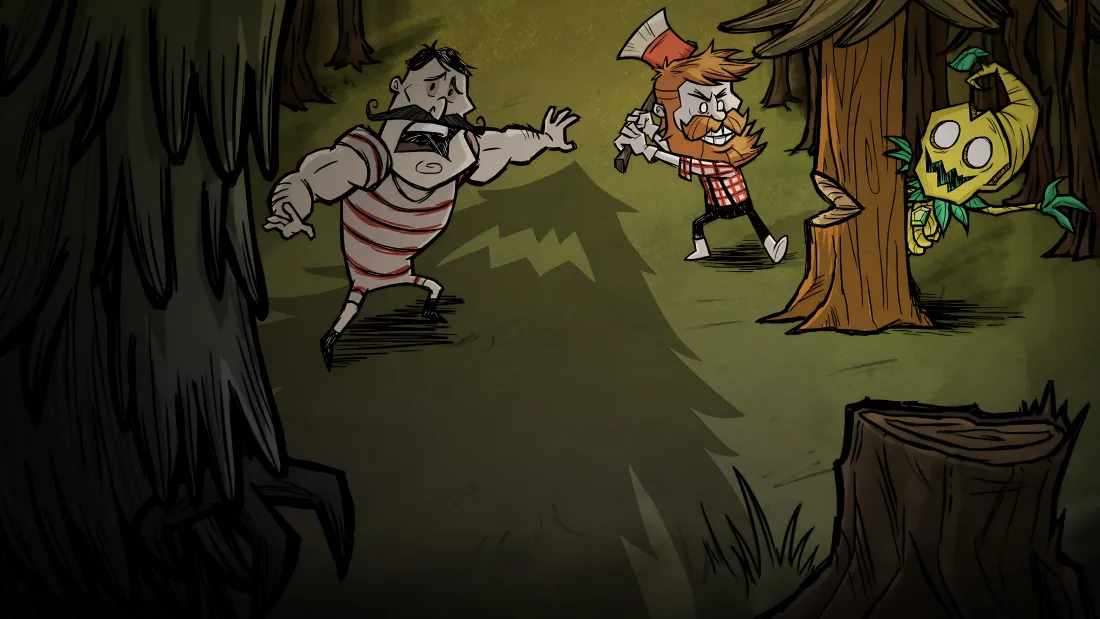 4k饥荒壁纸｜森林背景 - 伐木工树精「哲风壁纸」