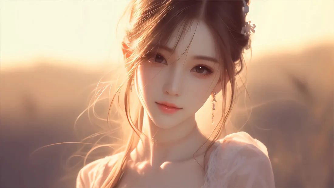 4k古风美女壁纸｜暖黄背景图片 - 国风美女「哲风壁纸」