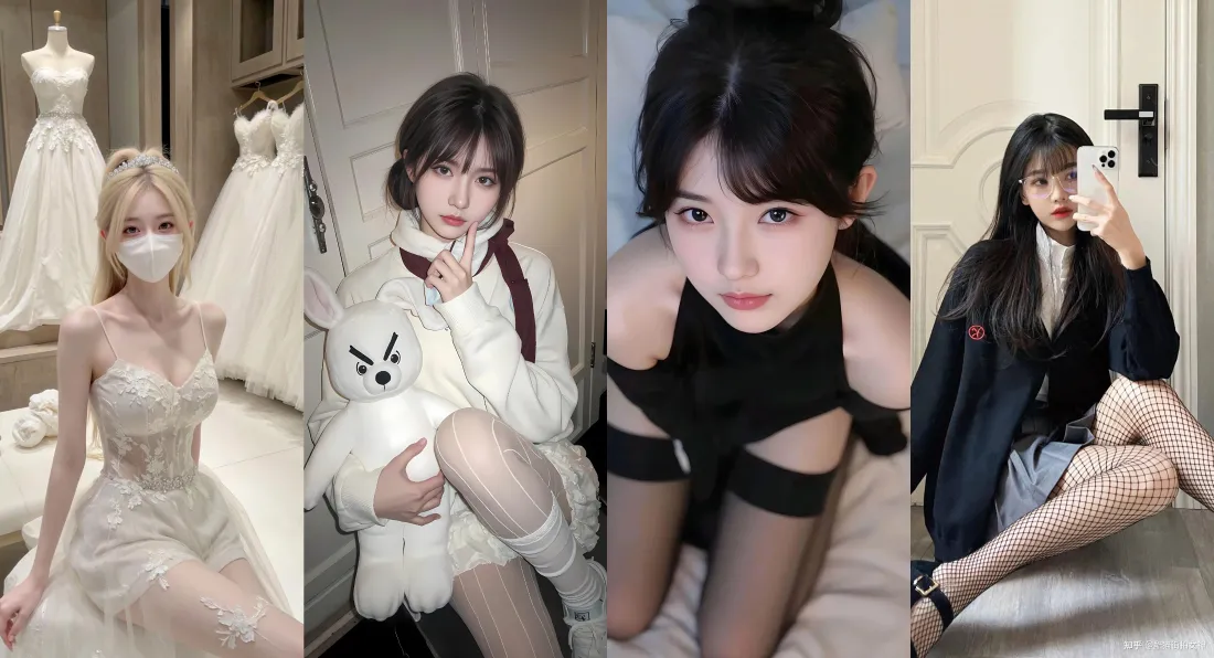 4k美女穿搭壁纸｜多样风格背景 - 丝袜「哲风壁纸」