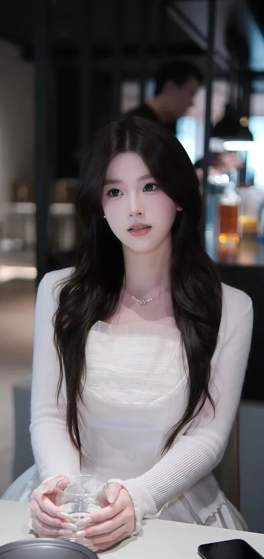 白衣美女手机壁纸｜室内背景图片 - 优雅「哲风壁纸」