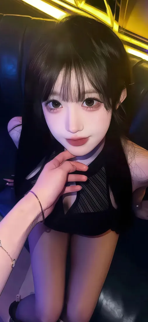 黑衣美女手机壁纸｜互动背景图片 - Ios「哲风壁纸」