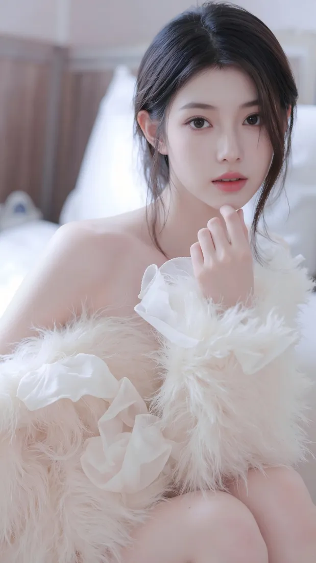 白衣美女手机壁纸｜卧室背景图片 - 性感「哲风壁纸」