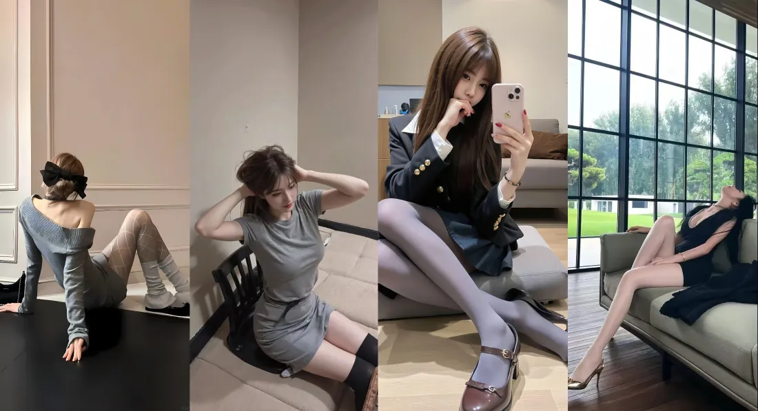 4k美女壁纸｜时尚穿搭背景图 - 丝袜高跟鞋「哲风壁纸」