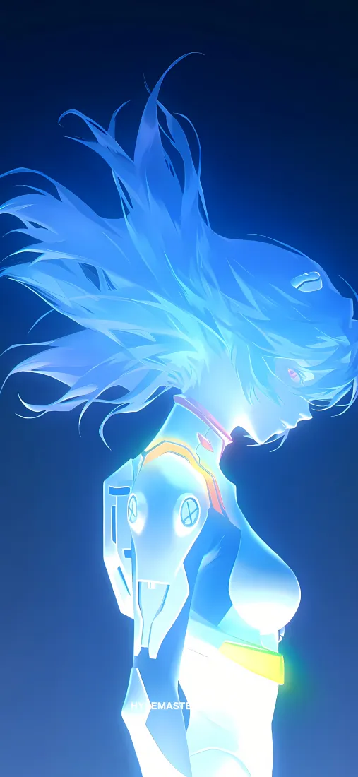 绫波丽手机壁纸｜EVA背景图 - 蓝色「哲风壁纸」