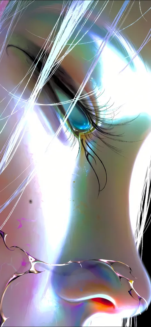 二次元赛博朋克侧颜手机壁纸｜科技 - 机械眼破碎「哲风壁纸」