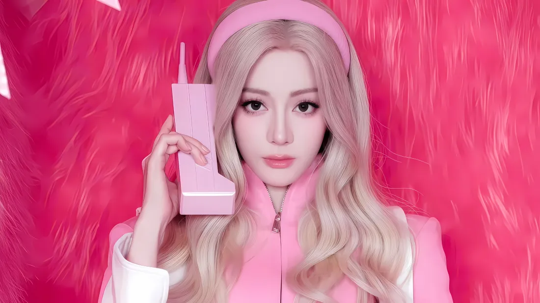 3k迪丽热巴壁纸｜芭比粉背景图片 - 粉色穿搭「哲风壁纸」