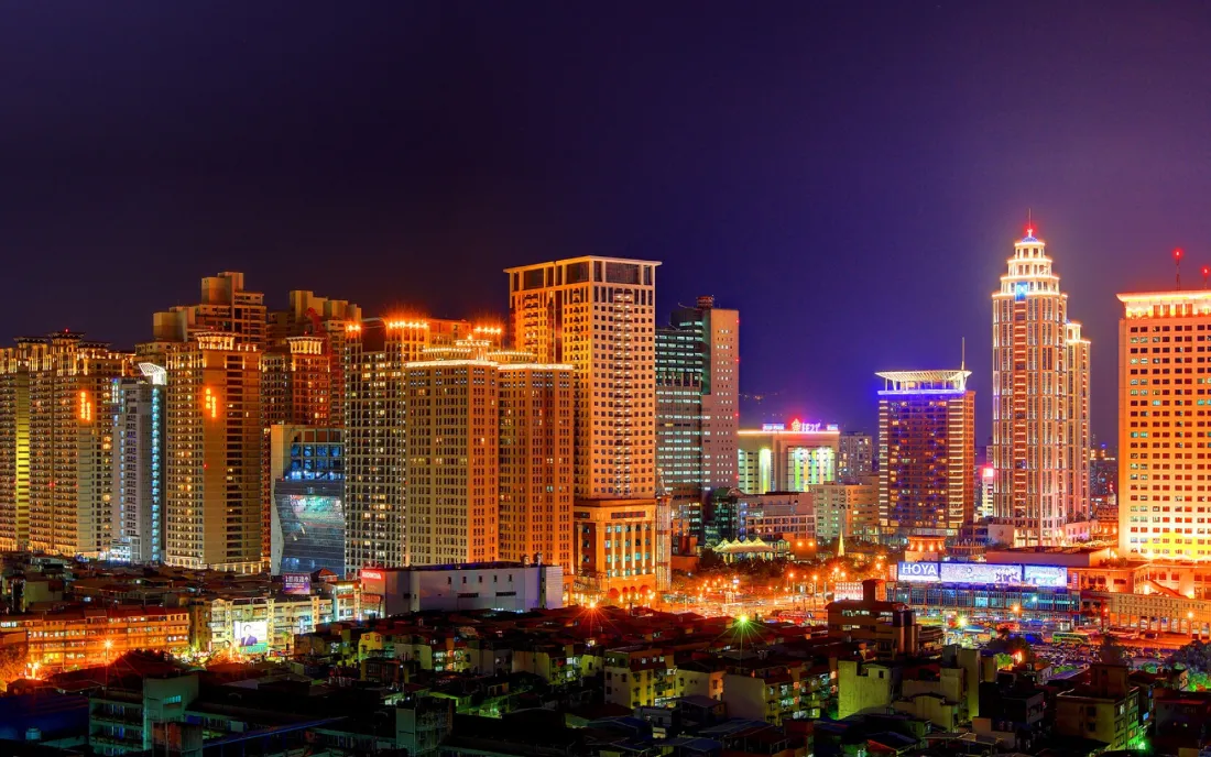 2k城市夜景壁纸｜都市背景图片 - 灯光建筑群「哲风壁纸」