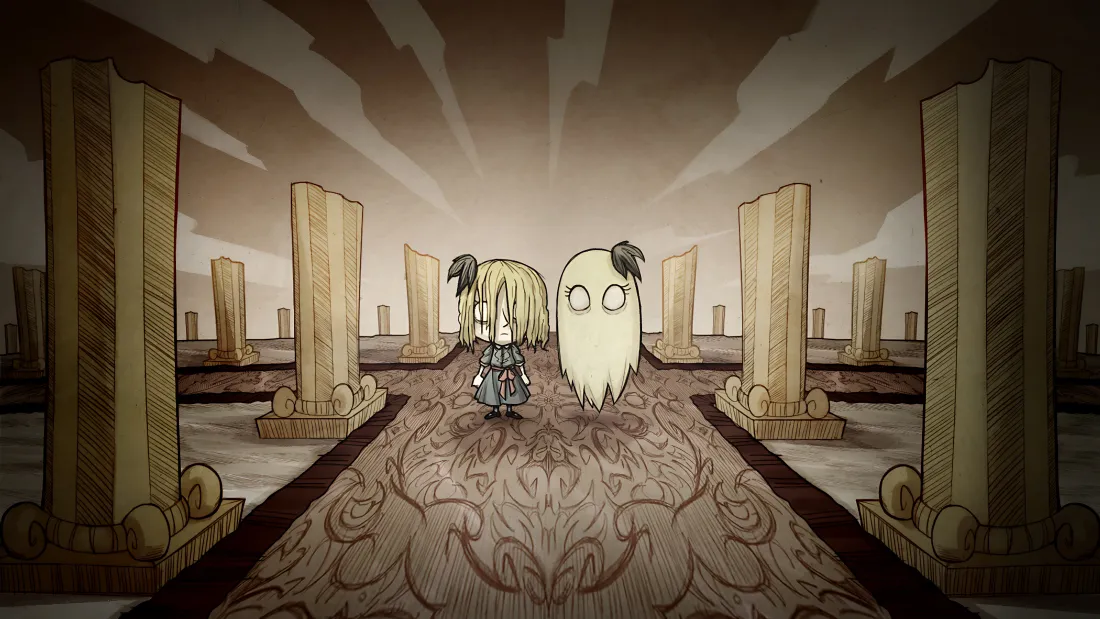 4k饥荒壁纸｜游戏背景 - 温蒂阿比盖尔「哲风壁纸」