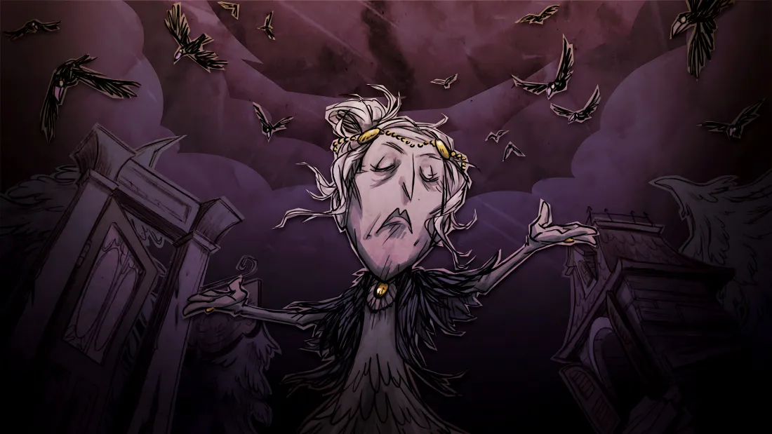 4k薇克巴顿壁纸｜饥荒背景 - 蝙蝠阴森「哲风壁纸」